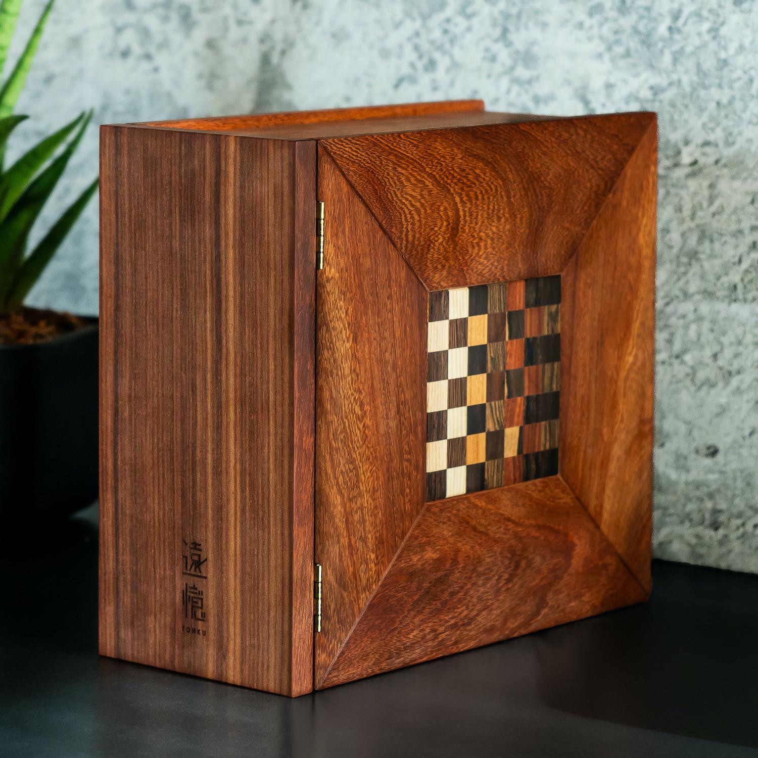 谷本様専用：遠憶 祈りの小箱［蜜蝋ワックス・チェッカーフラッグ］、花立ケヤキ、台紙