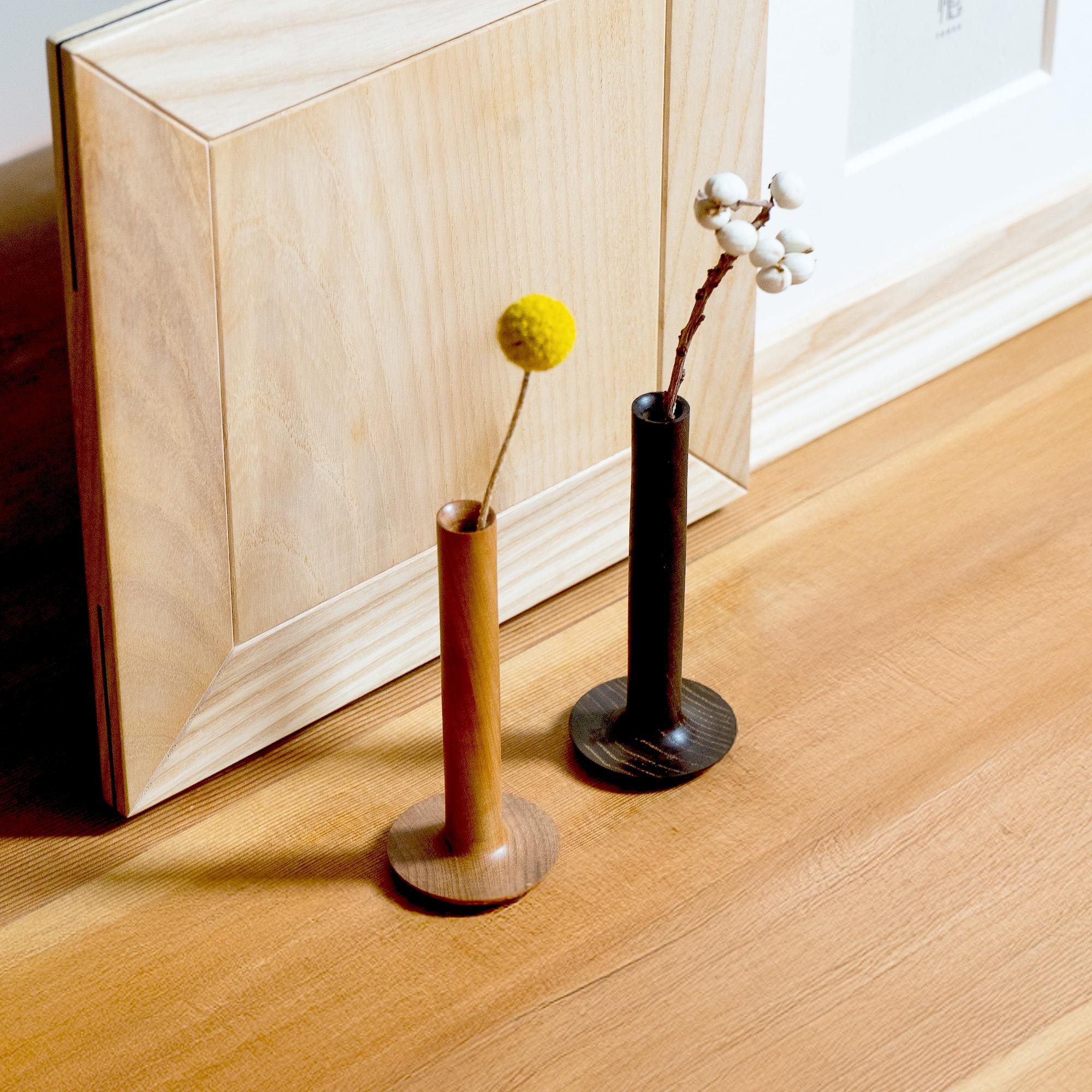 花立セット/遠憶 祈りの小箱［拭き漆・ペールブルー］＆花立［サクラ］無宗教の供養箱｜ミニ仏壇の代わり | 7枚目